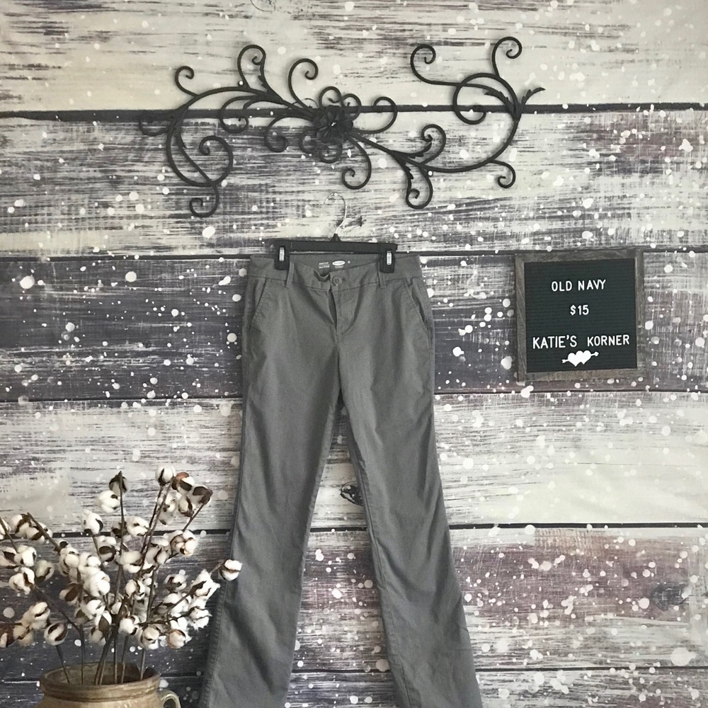 Gray "Old Navy" Bootcut Khakis